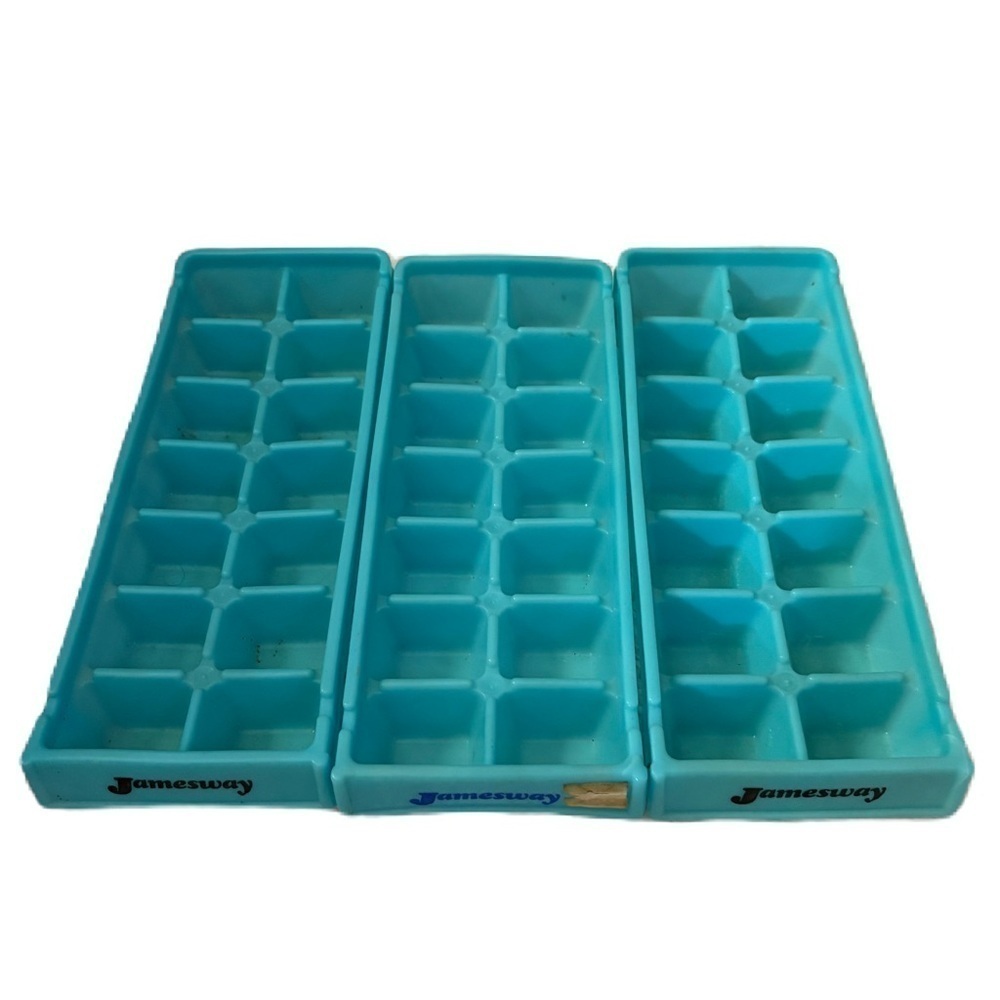 Jamesway Ice Cube Tray Blue Plastic Vintage Defunct Department Store Advertising
